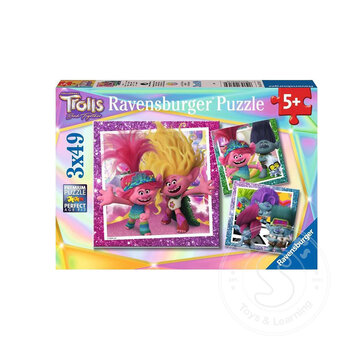 Ravensburger Ravensburger Trolls Band Together Can't Stop the Pop Puzzle 3 x 49pcs