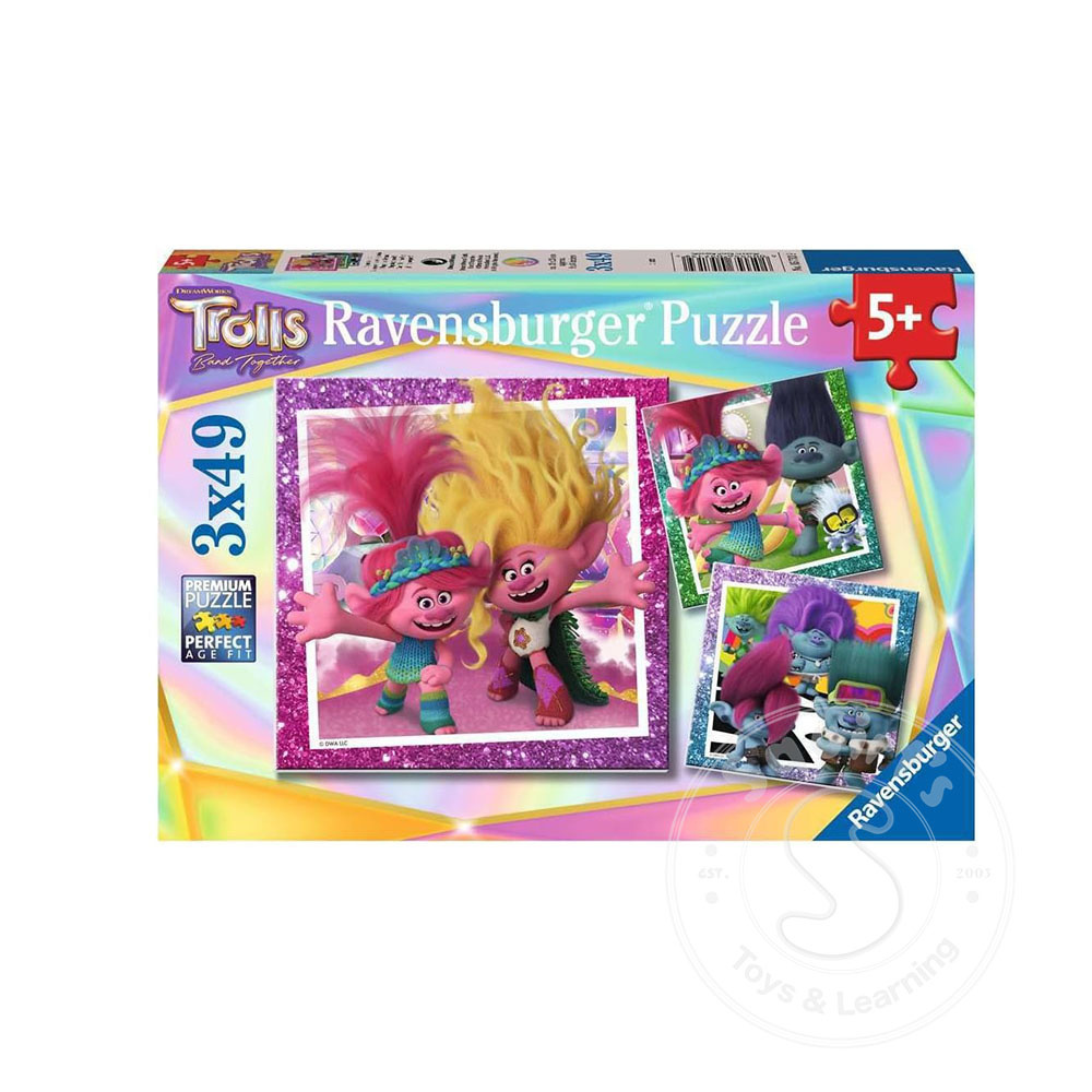 Ravensburger Puzzle Trolls 2 - World Tour, 4 x 100 Bumper Pack, 100 Pezzi, Per Bambini a Partire dai 5 Anni