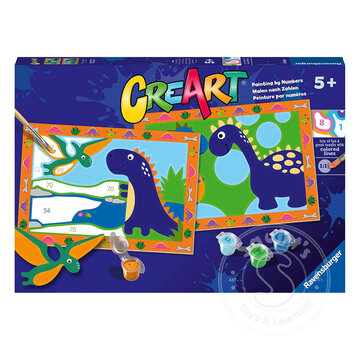 Ravensburger CreArt Junior: Paint by Numbers - Land of the Dinosaurs