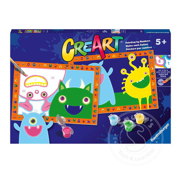 Ravensburger CreArt Junior: Paint by Numbers - Silly Monsters