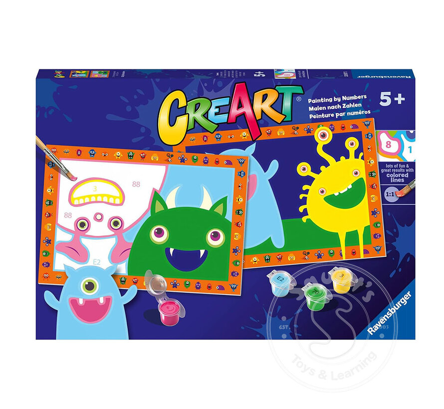 CreArt Junior: Paint by Numbers - Silly Monsters