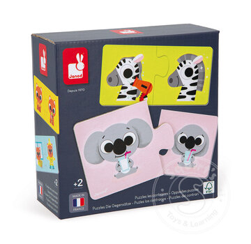 Janod Opposites Puzzle 12 x 2 pc
