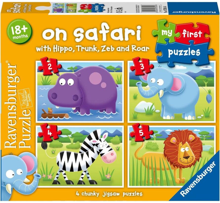 Ravensburger My First Puzzles: On Safari  2, 3, 4, 5 pc Puzzles