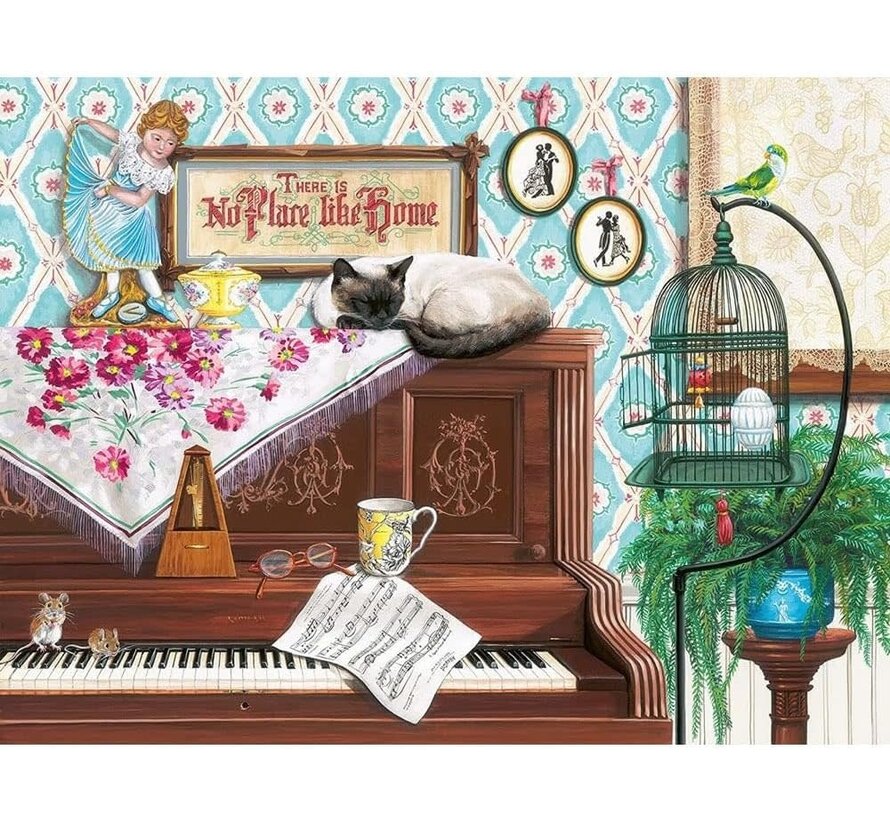 Ravensburger Piano Cat Large Format Puzzle 750pcs  (Retired)