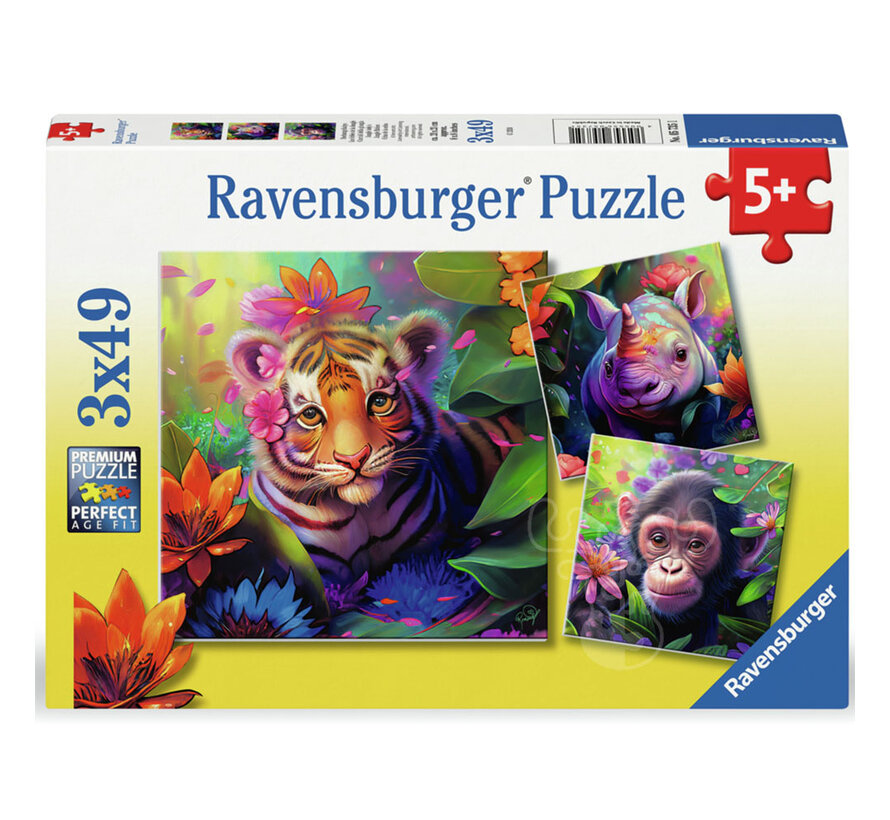Ravensburger Jungle Babies 3 x 49pcs