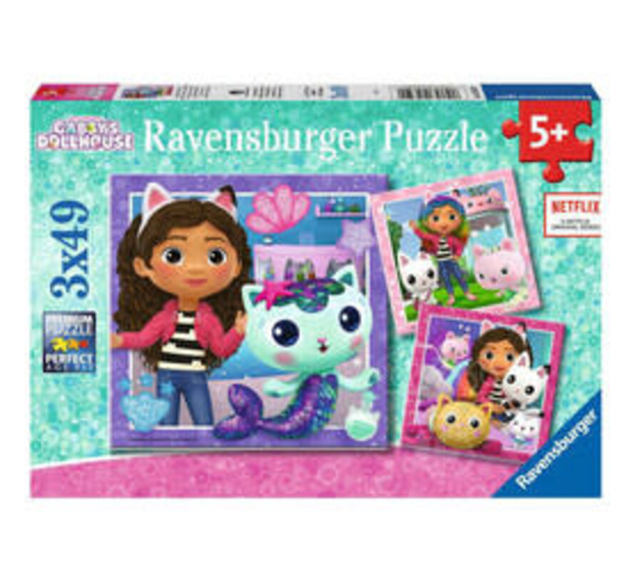 Ravensburger Gabby's Dollhouse Puzzle 3 x 49pcs