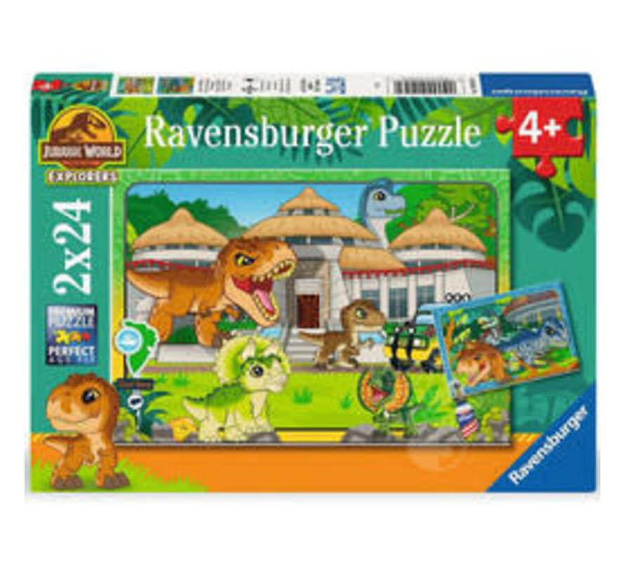 Ravensburger Jurassic World Explorers Puzzle 2 x 24pcs