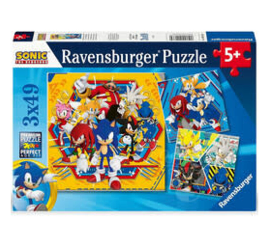 Ravensburger Sonic the Hedgehog Puzzle 3 x 49pcs