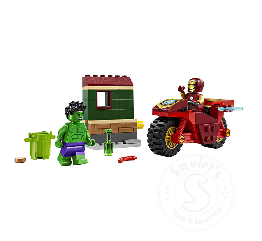 LEGO® 4+ Marvel Iron Man with Bike and The Hulk