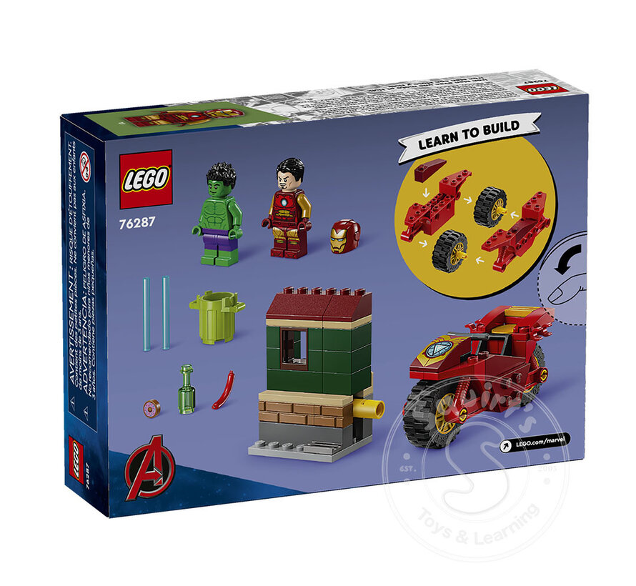 LEGO® 4+ Marvel Iron Man with Bike and The Hulk