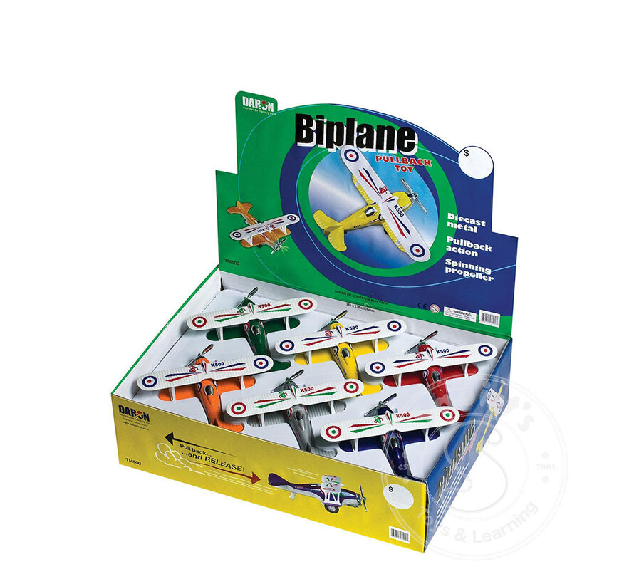 Pull Back Fancy Flight BiPlane