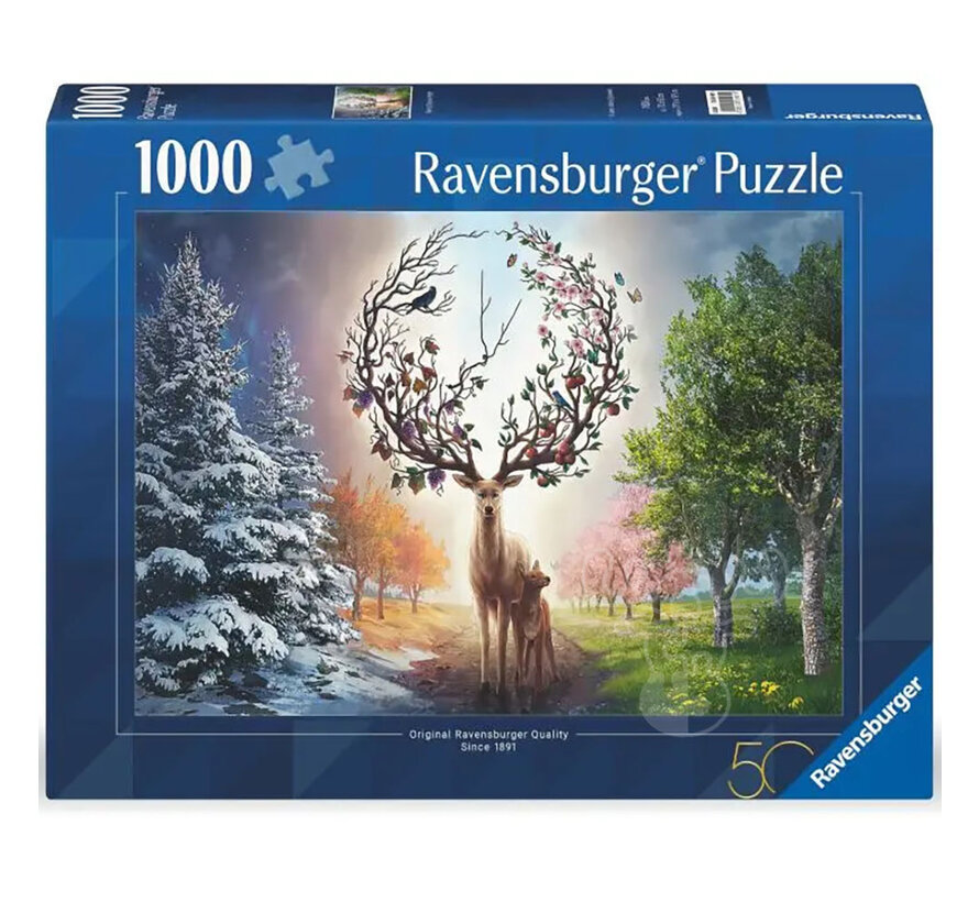 Ravensburger Deer at Day and Night Puzzle 1000pcs 50th Anniversary Limited