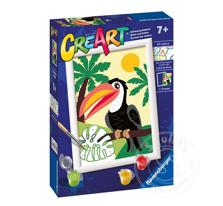 CreArt Paint by Numbers - Toucan in Jungle