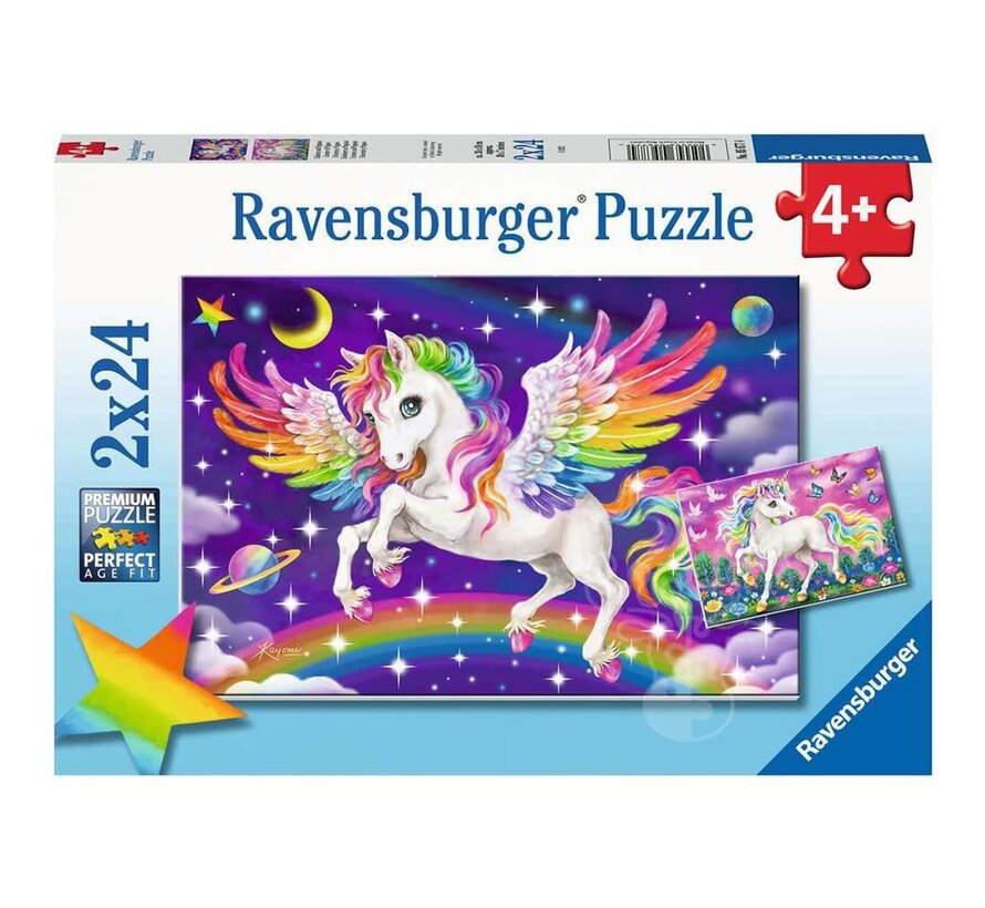 Ravensburger Unicorn and Pegasus Puzzle 2 x 24pcs