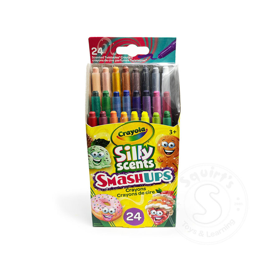 Crayola Silly Scents Smash-Ups Mini Twistables Crayons, 24 Ct