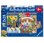 Ravensburger Ravensburger Christmas Kitties Puzzle 2 x 24pcs