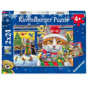 Ravensburger Ravensburger Christmas Kitties Puzzle 2 x 24pcs