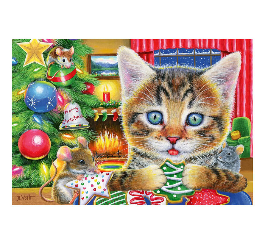 Ravensburger Christmas Kitties Puzzle 2 x 24pcs