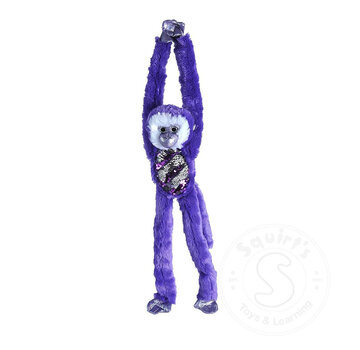 Wild Republic Hanging Sequin Monkey - Purple