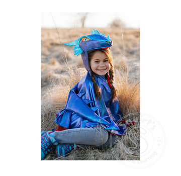 Great Pretenders Great Pretenders Azure The Metallic Dragon Cape (Size 5-6)
