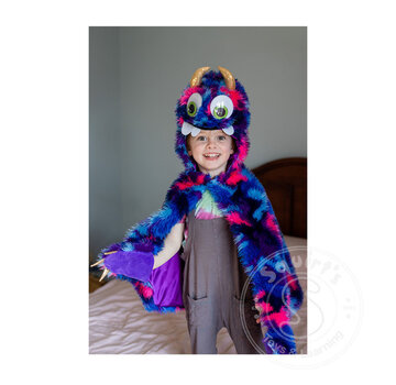 Great Pretenders Great Pretenders Goober The Monster Cape, Blue/Purple (Size 4-6)