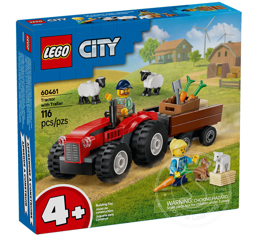 LEGO® 4+ City Red Farm Tractor with Trailer & Sheep
