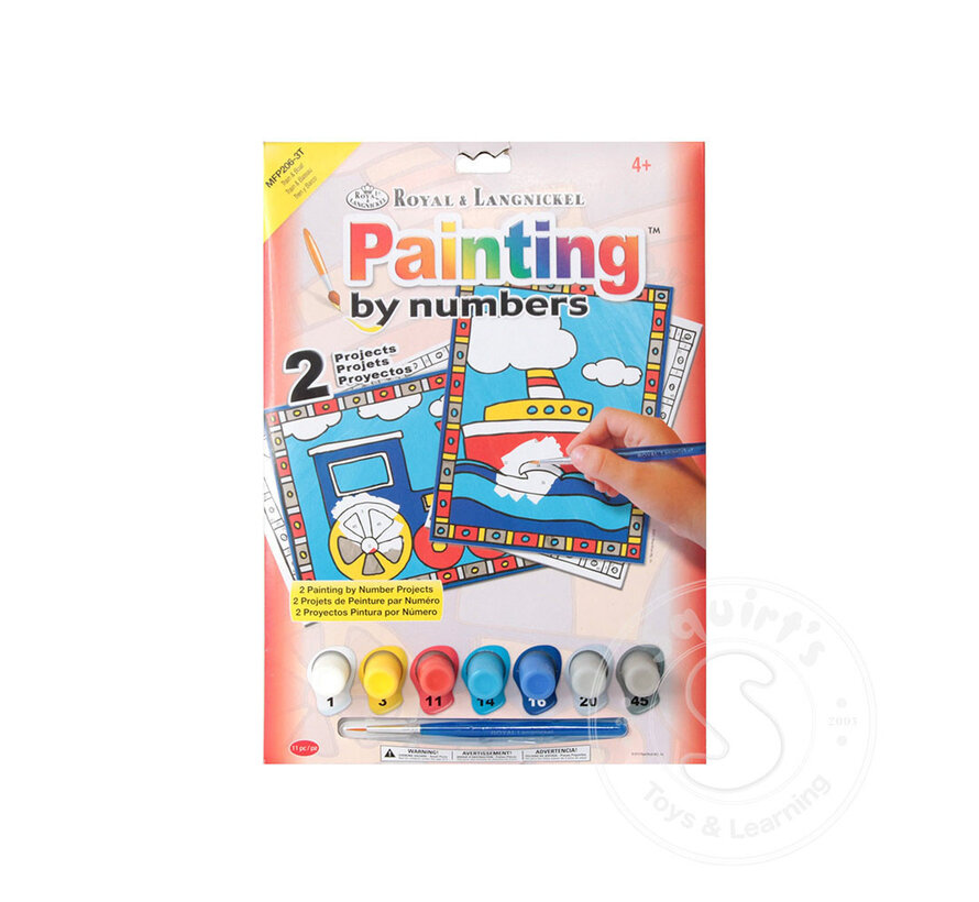 Royal & Langnickel My First Painting by Numbers Train & Boat (2 Pack)