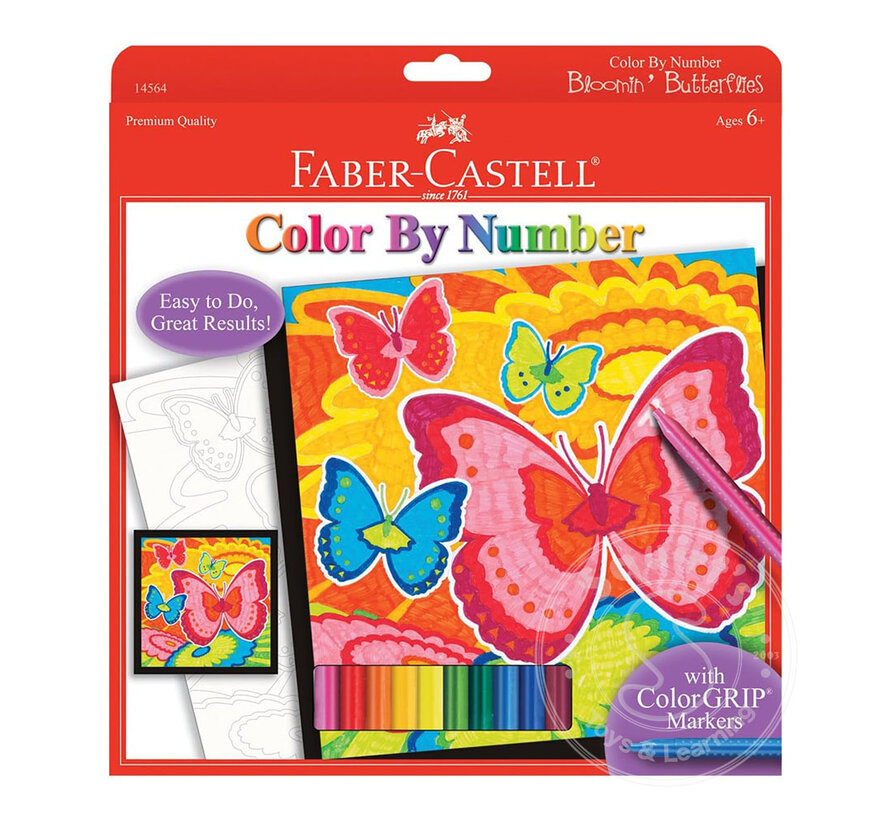 Faber-Castell Colour By Number - Bloomin Butterflies