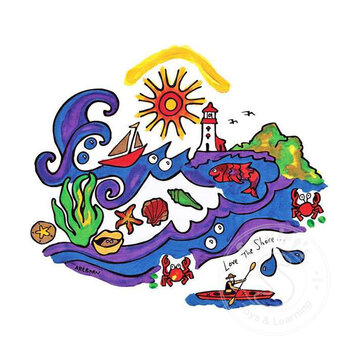 Artburn Pillow Case Painting Kit - Love the Shore