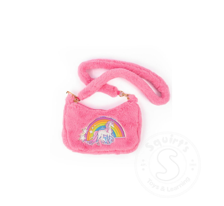 Great Pretenders Rainbow Cuddle Crossbody Purse - Pink