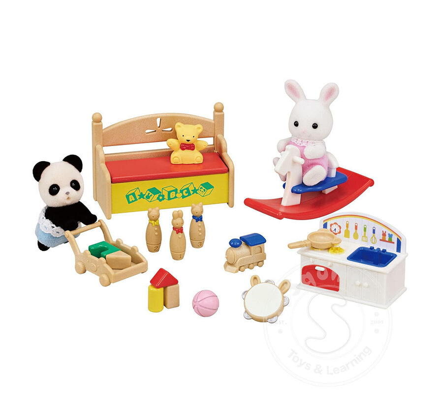 Calico Critters Baby's Toy Box - Snow Rabbit & Panda Babies