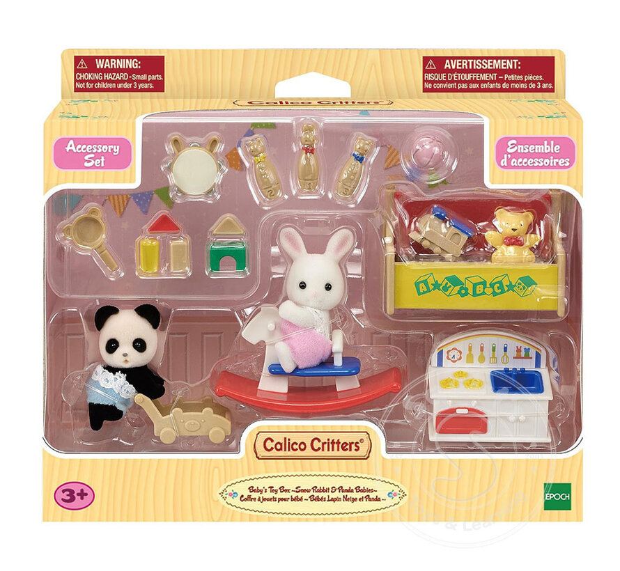 Calico Critters Baby's Toy Box - Snow Rabbit & Panda Babies