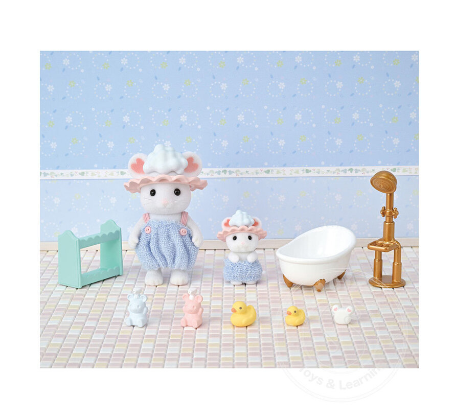 Calico Critters Bathtime Bubble Siblings