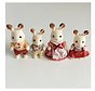 Calico Critters Chocolate Rabbit Family