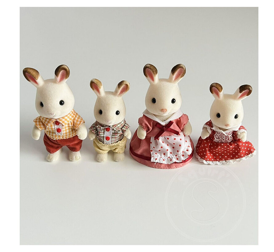 Calico Critters Chocolate Rabbit Family
