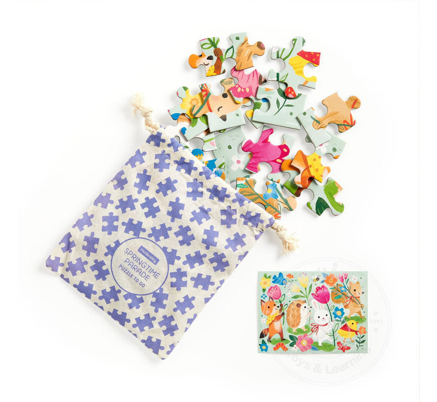 Mudpuppy Puzzle to Go Springtime Parade Puzzle 36pcs