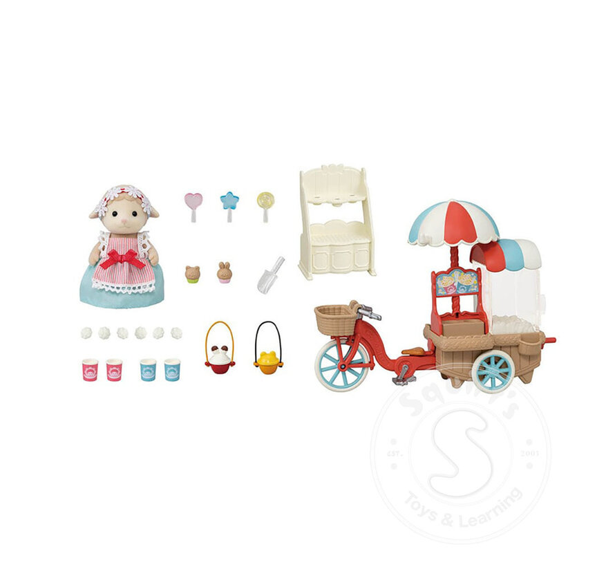 Calico Critters Popcorn Delivery Trike
