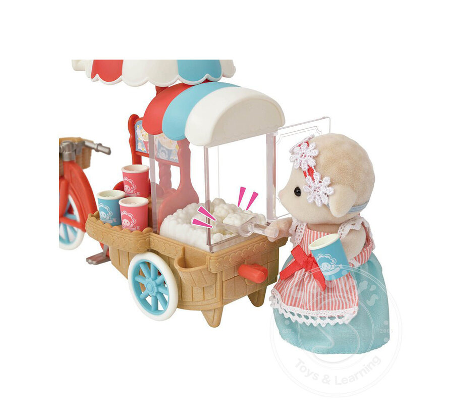 Calico Critters Popcorn Delivery Trike