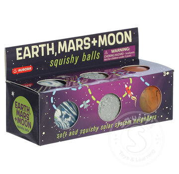 Aurora Toys Earth, Moon & Mars Balls