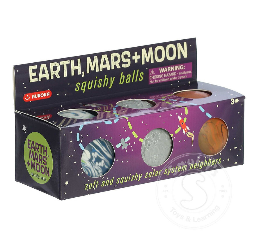 Earth, Moon & Mars Balls