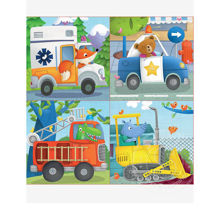 Educa 4 Progressive Puzzles - Vehicles (6-9-12-16 pcs)
