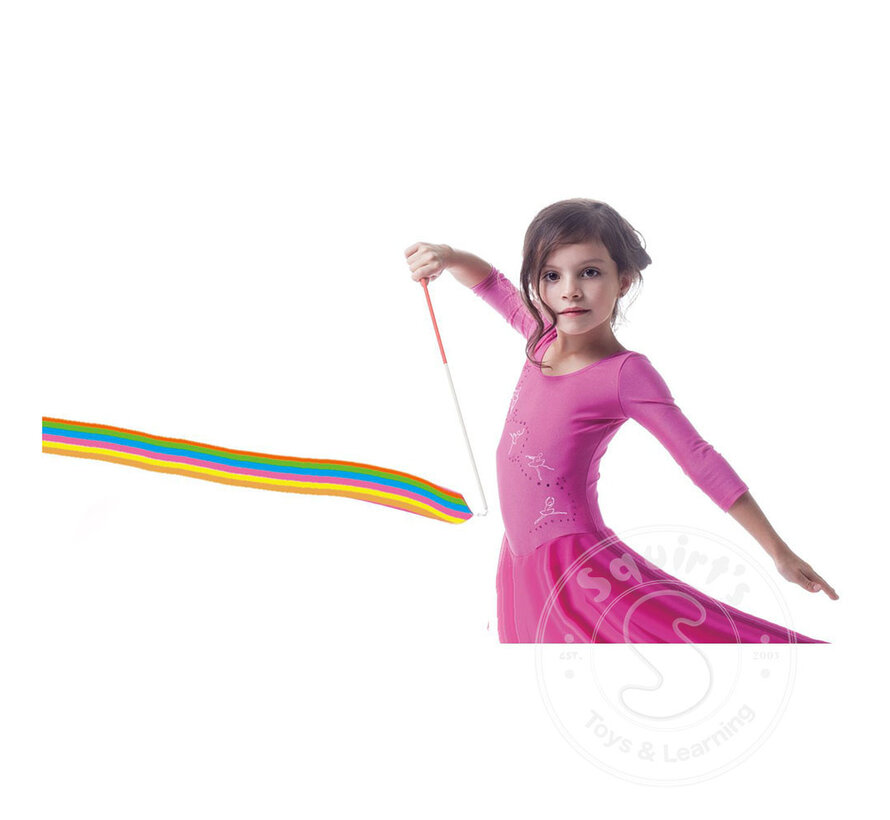 Rainbow Dancer Ribbon- Wand
