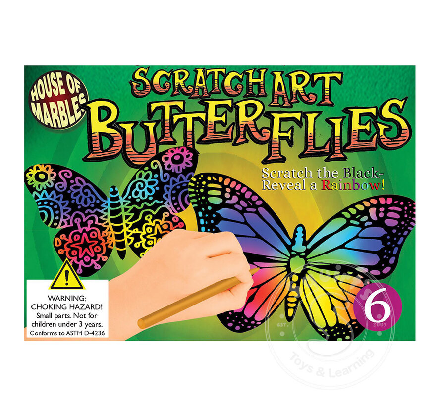 Scratch Art Set-Butterflies
