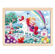 Hape Unicorn Friends Puzzle - Double Sided Colouring
