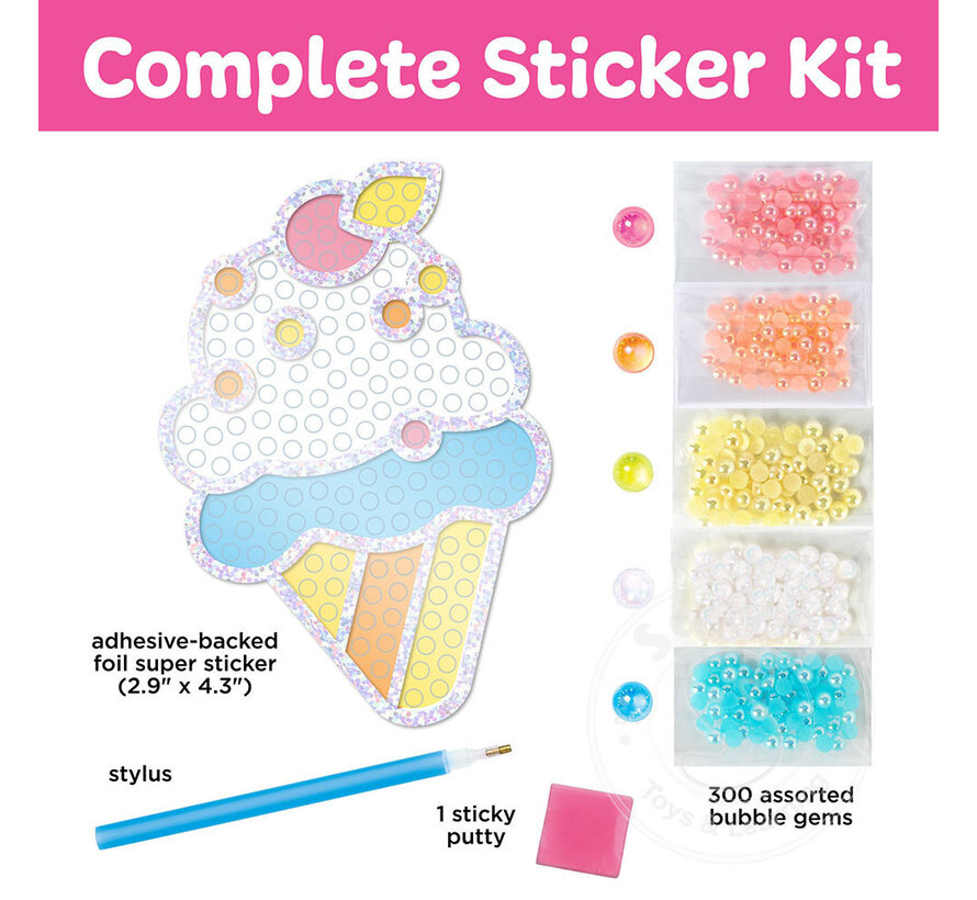 Creativity for Kids Bubble Gems: Super Sticker - Ice Cream