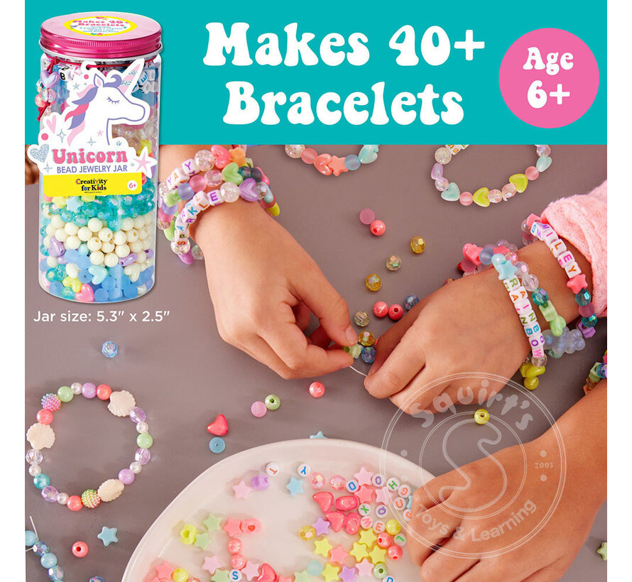Creativity for Kids Bead Jewelry Jar - Unicorn