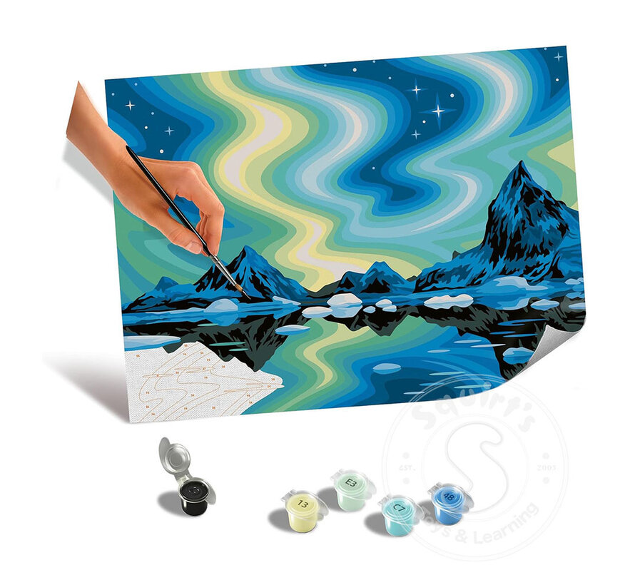 CreArt Paint by Numbers: Northern Lights  - Canvas