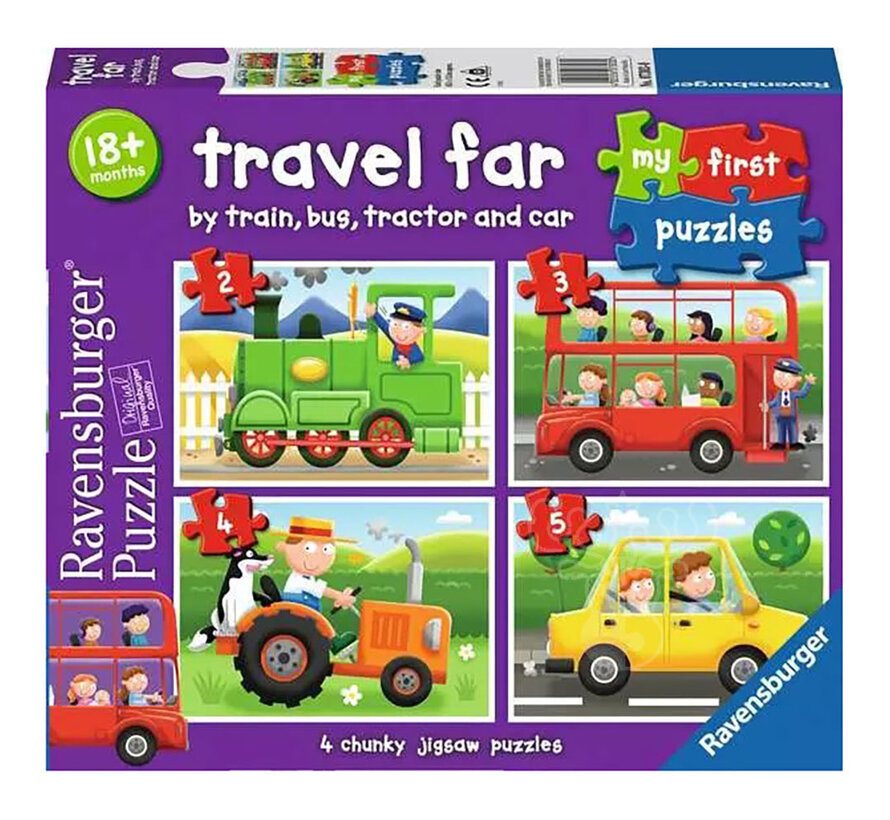 Ravensburger My First Puzzles: Travel Far  2, 3, 4, 5 pc Puzzles