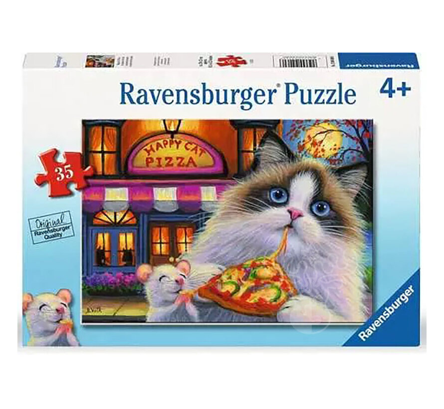 Ravensburger Happy Cat Pizza Puzzle 35pcs