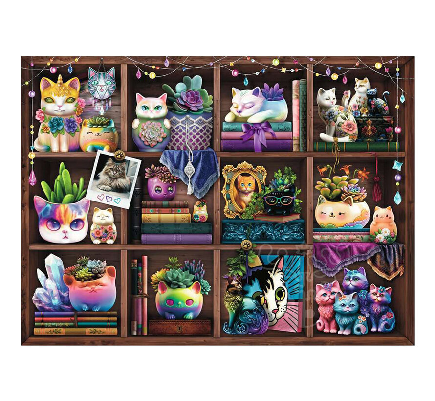 Ravensburger Cubby Cats and Succulents Puzzle 500pcs